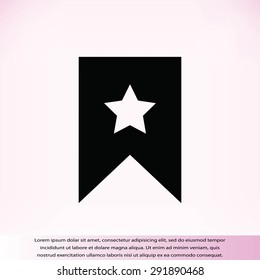 star icon, Flat pictograph icon