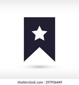 star icon, Flat pictograph icon