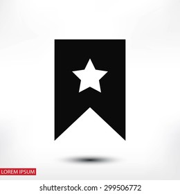 star icon, Flat pictograph icon