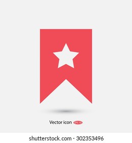 star icon, Flat pictograph icon