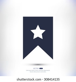 star icon, Flat pictograph icon