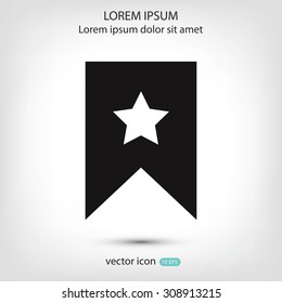 star icon, Flat pictograph icon