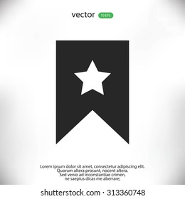 star icon, Flat pictograph icon