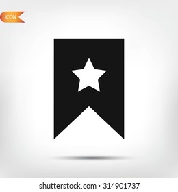 star icon, Flat pictograph icon