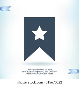 star icon, Flat pictograph icon