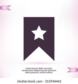 star icon, Flat pictograph icon