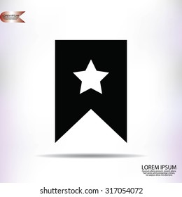star icon, Flat pictograph icon