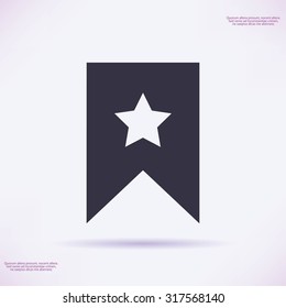 star icon, Flat pictograph icon