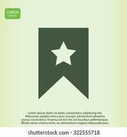 star icon, Flat pictograph icon