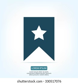star icon, Flat pictograph icon