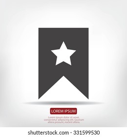 star icon, Flat pictograph icon