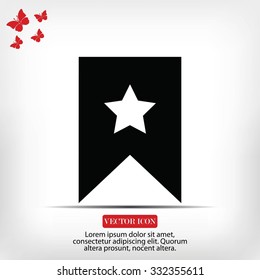 star icon, Flat pictograph icon