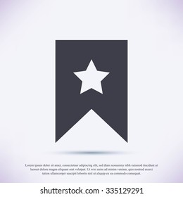 star icon, Flat pictograph icon