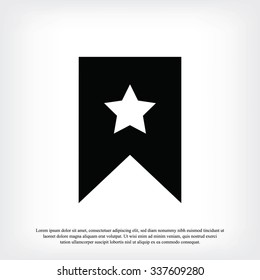 star icon, Flat pictograph icon