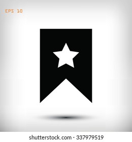 star icon, Flat pictograph icon
