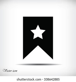 star icon, Flat pictograph icon