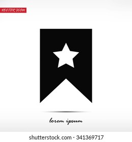 star icon, Flat pictograph icon