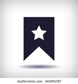 star icon, Flat pictograph icon