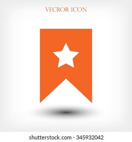 star icon, Flat pictograph icon