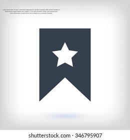 star icon, Flat pictograph icon