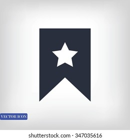 star icon, Flat pictograph icon