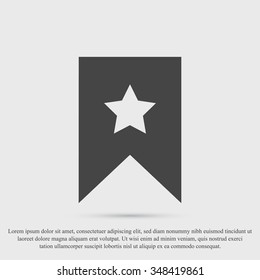 star icon, Flat pictograph icon
