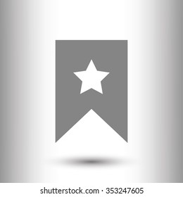 star icon, flat pictograph icon
