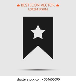 star icon, Flat pictograph icon
