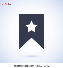 star icon, Flat pictograph icon