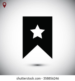 star icon, Flat pictograph icon