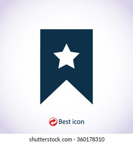 star icon, Flat pictograph icon
