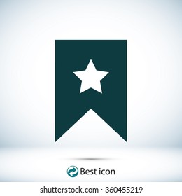 star icon, Flat pictograph icon