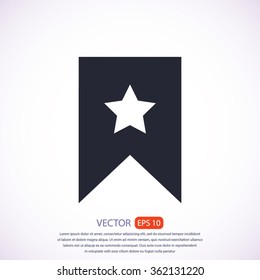 star icon, Flat pictograph icon
