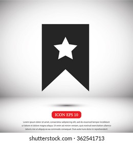 star icon, Flat pictograph icon