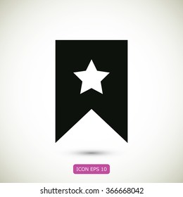 star icon, Flat pictograph icon