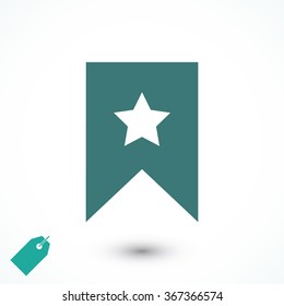 star icon, Flat pictograph icon