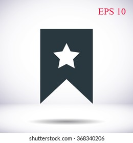 star icon, Flat pictograph icon
