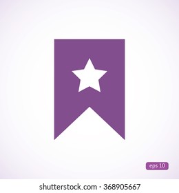 star icon, Flat pictograph icon