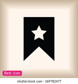 star icon, Flat pictograph icon