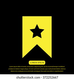 star icon, Flat pictograph icon