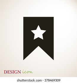 star icon, Flat pictograph icon