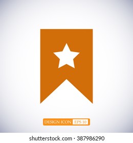 star icon, Flat pictograph icon