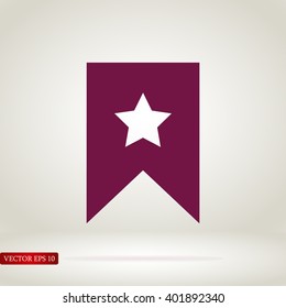 star icon, Flat pictograph icon