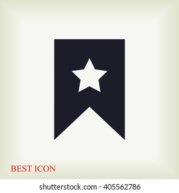 star icon, Flat pictograph icon
