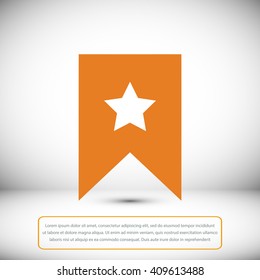 star icon, Flat pictograph icon