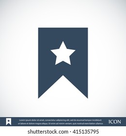 star icon, Flat pictograph icon