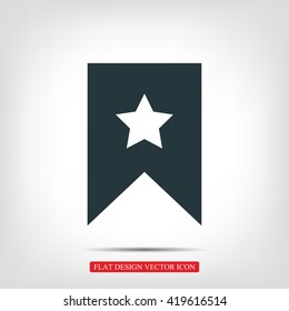 star icon, Flat pictograph icon