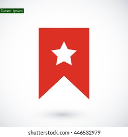 star icon, Flat pictograph icon