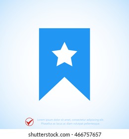 star icon, Flat pictograph icon