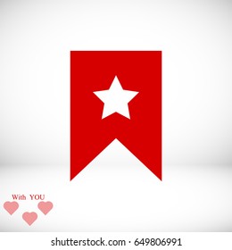 star icon, Flat pictograph icon, vector best flat icon, EPS